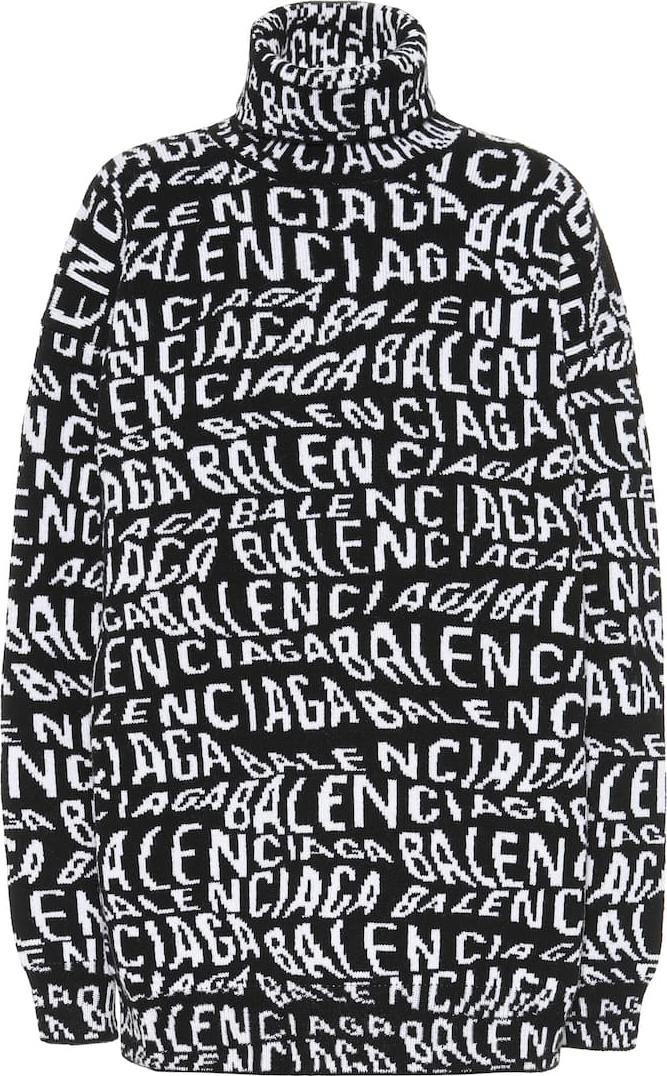 Balenciaga Logo stretch-wool sweater