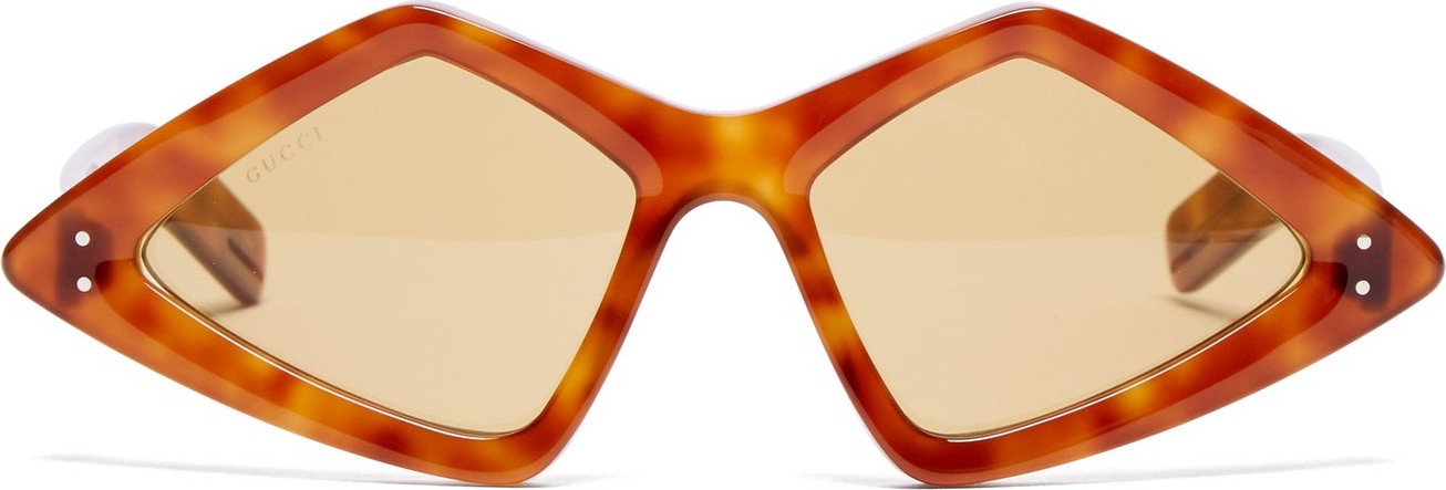 Gucci Geometric tortoiseshell-acetate sunglasses