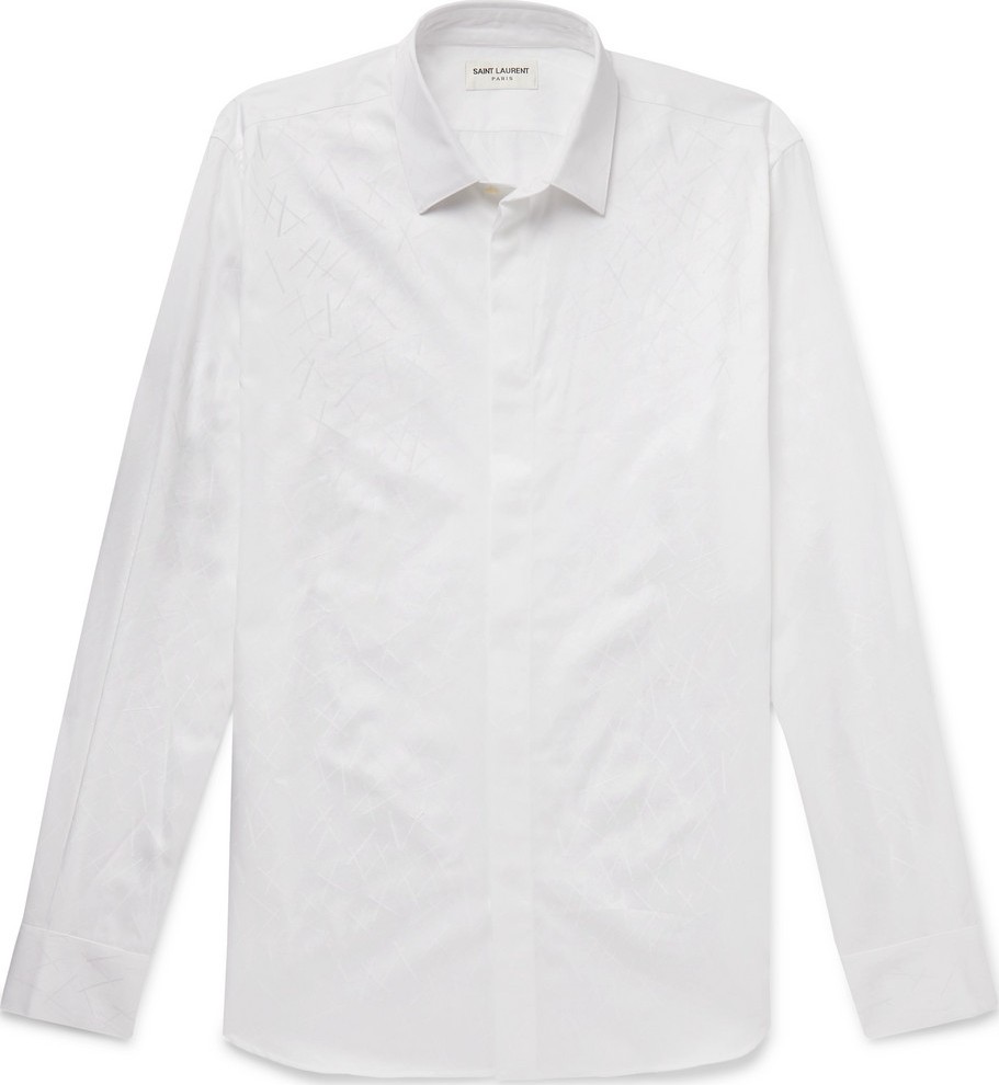 Saint Laurent Printed Cotton-Poplin Shirt