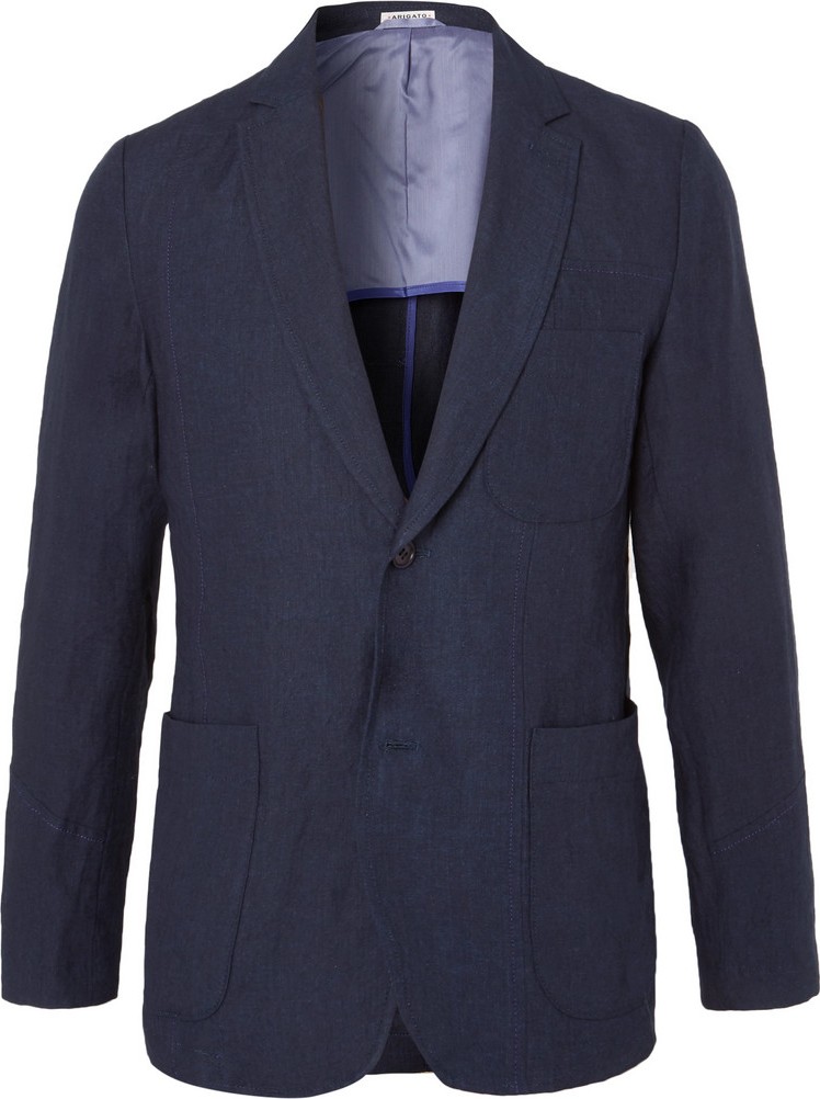 Blue Blue Japan Indigo Slim-Fit Unstructured Linen Blazer