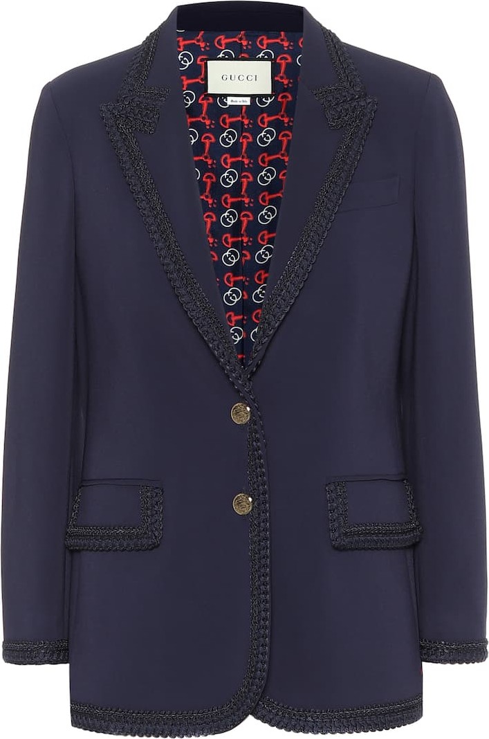 Gucci Ribbon-trimmed cady blazer