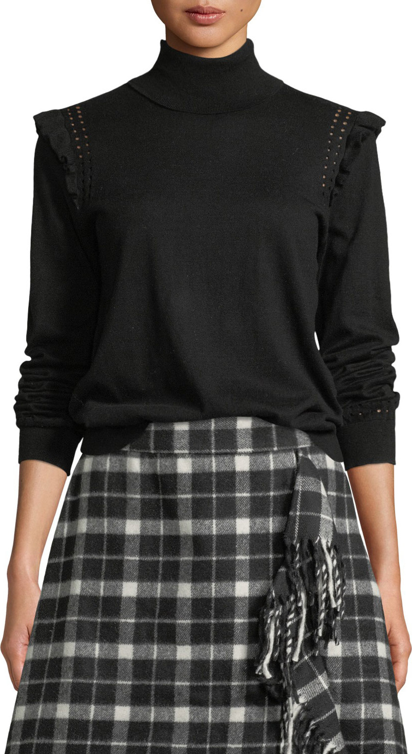 Kate Spade New York ruffle turtleneck sweater