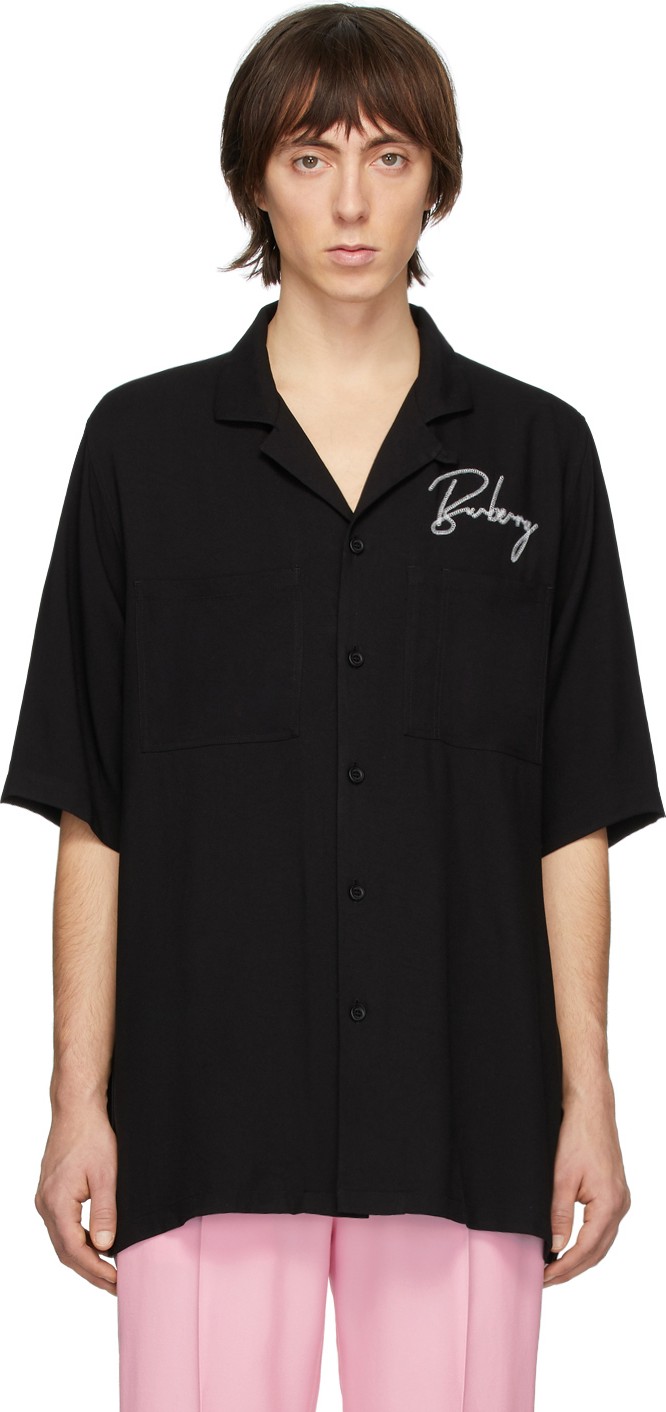 Burberry London England Black Randall Casual Shirt