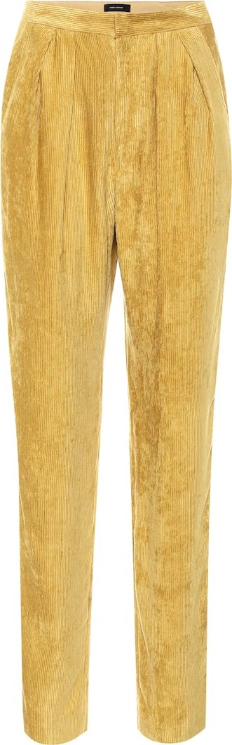 Isabel Marant Fany high-rise straight velvet pants