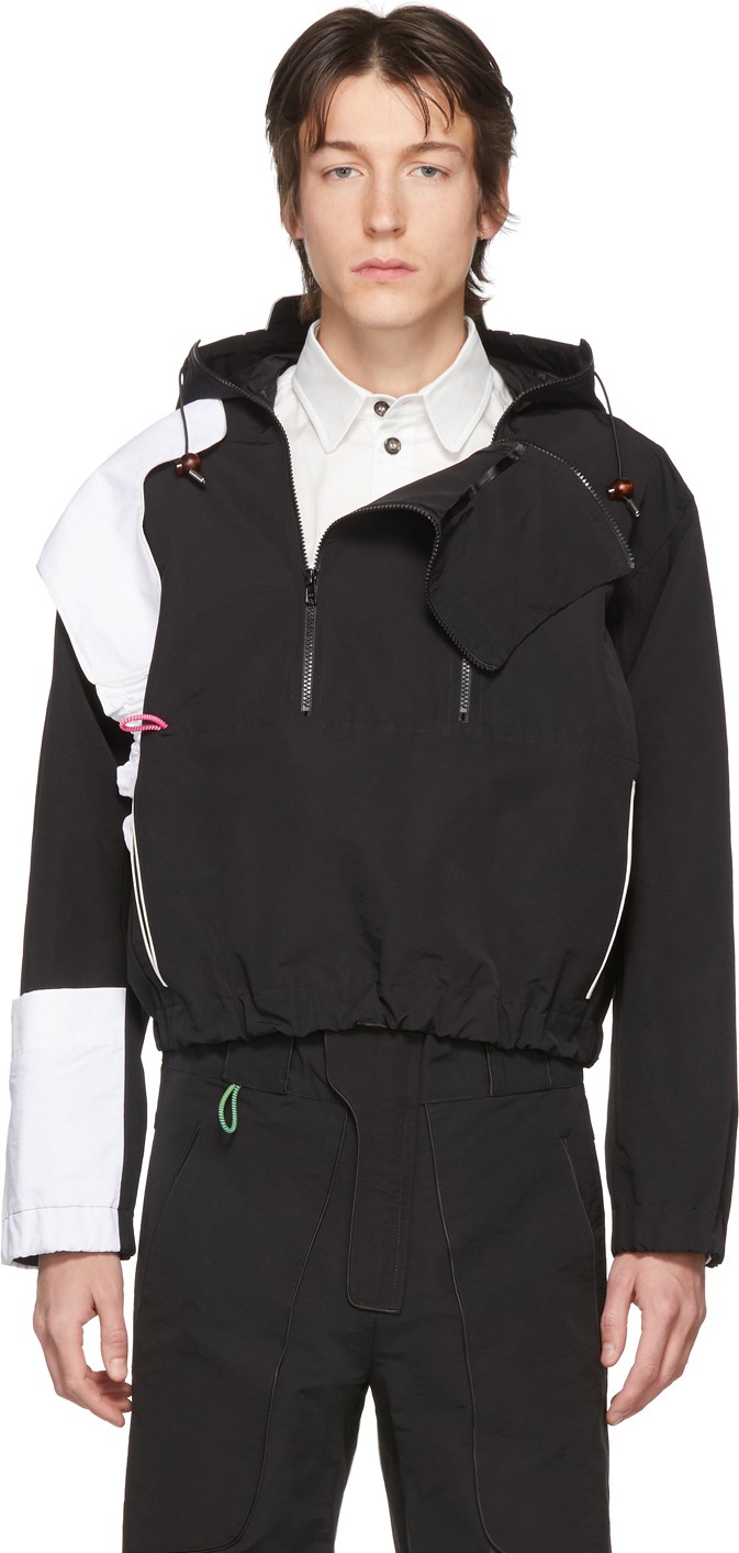 Boramy Viguier Black Windbreaker Jacket