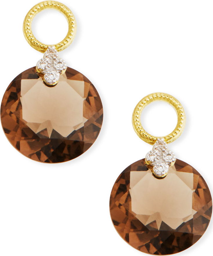 Jude Frances 18k Gold Provence Smoky Topaz Earring Charms