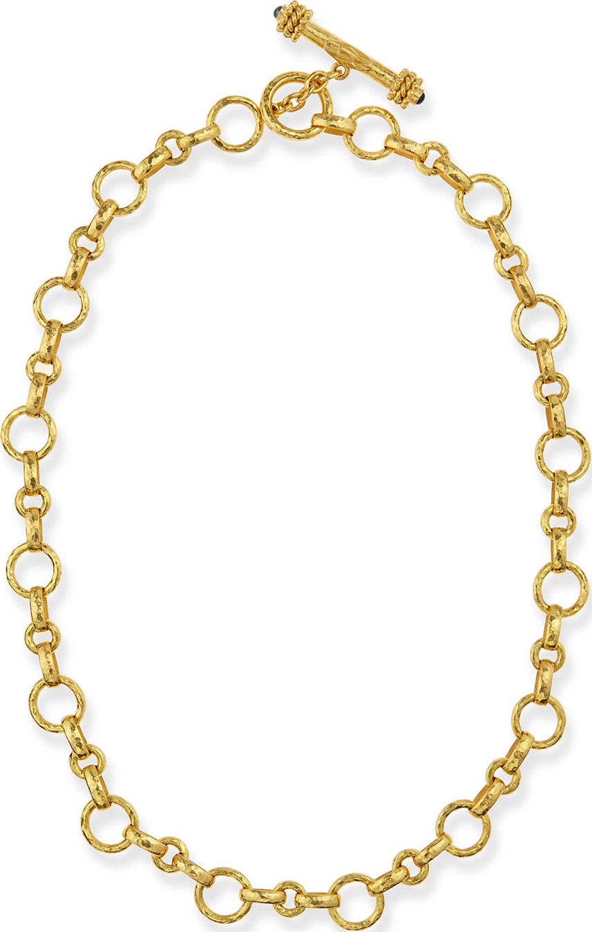 Elizabeth Locke Siena Gold 19k Link Necklace, 17"L