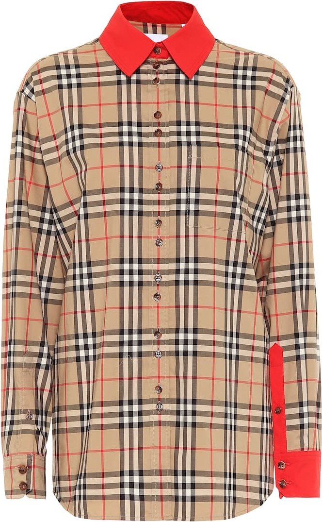 Burberry London England Vintage Check stretch-cotton shirt