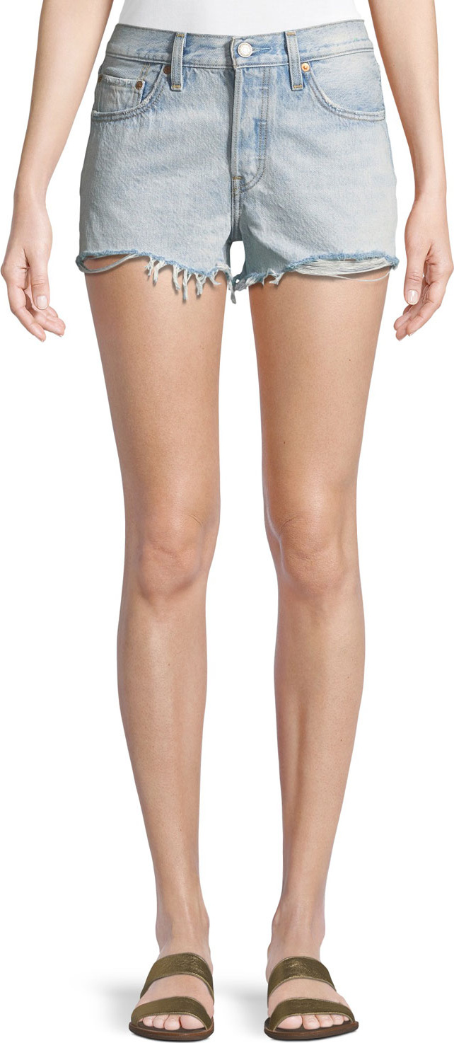 LEVI’S Bleached Authentic Denim Cutoff Shorts