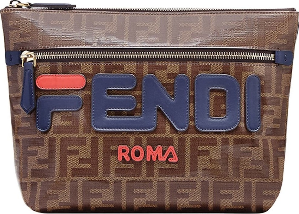 Fendi fendi mania double F logo clutch bag