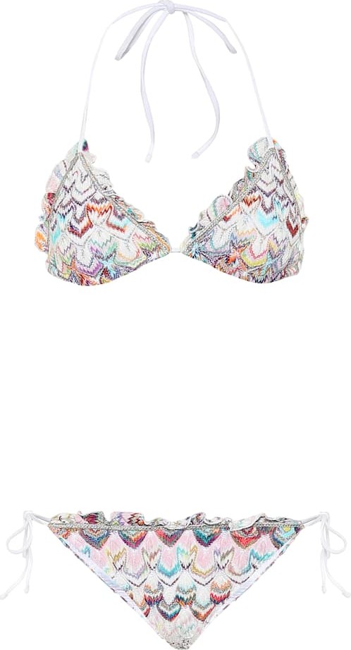 Missoni Zigzag triangle knit bikini