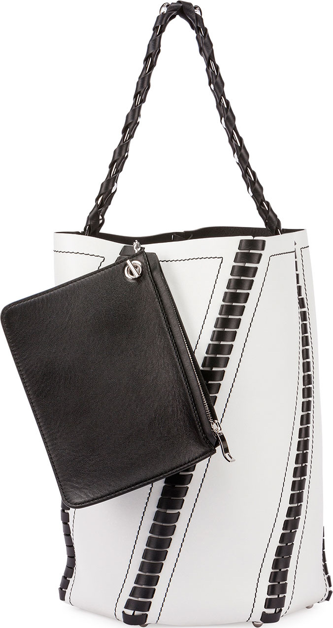 Proenza Schouler Hex Medium Whipstitch Leather Bucket Bag