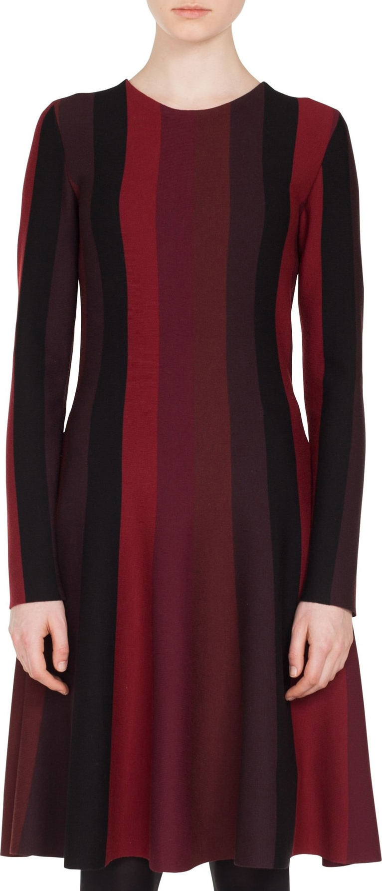 Akris Punto Stripe Wool Dress