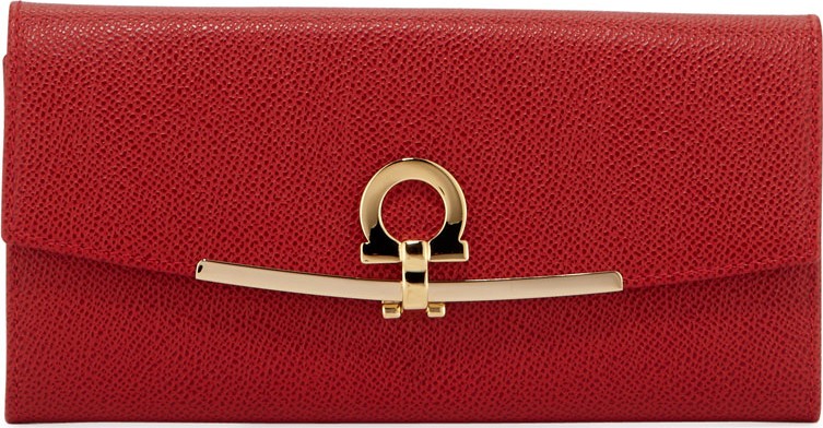 Salvatore Ferragamo Icona Continental Wallet, Framboise