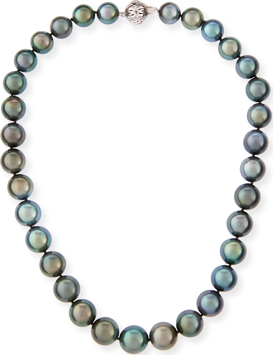 Belpearl Tahitian Black Pearl Necklace, 18"