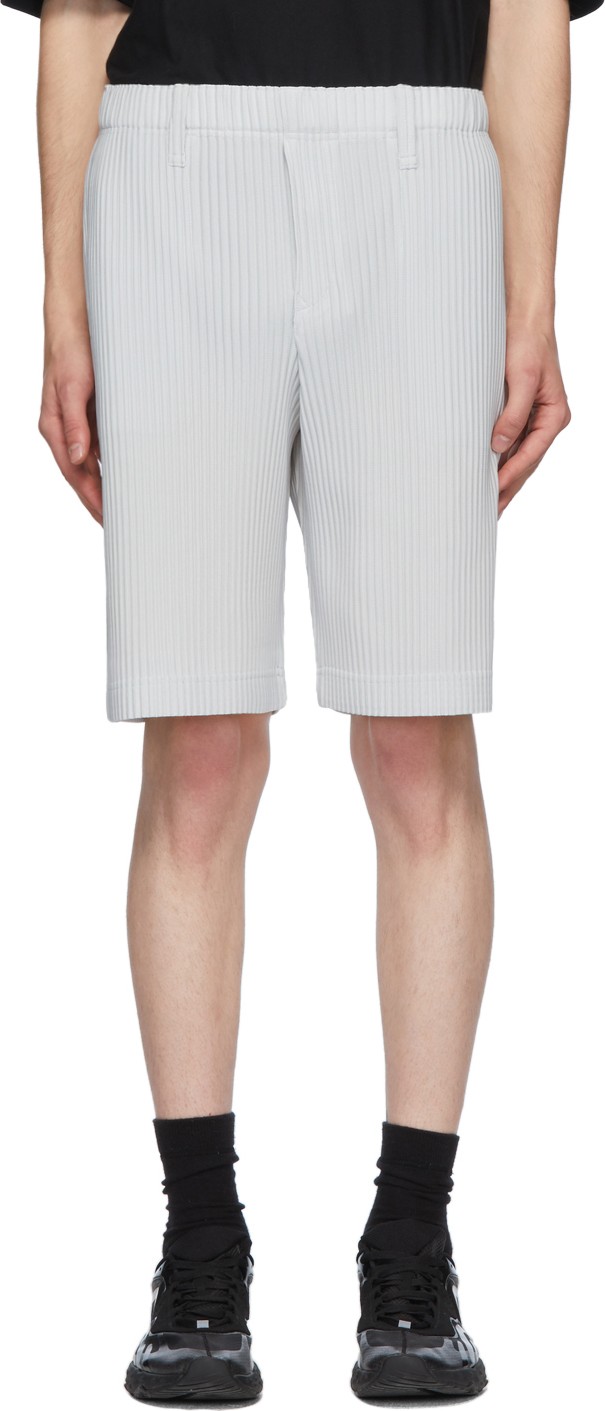Homme Plissé Issey Miyake Grey Tailored Pleats 2 Shorts