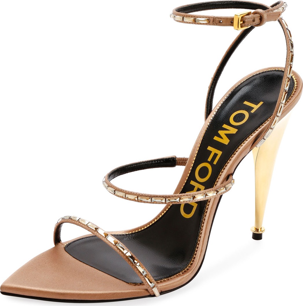 TOM FORD Embellished Pointed-Toe Sandals