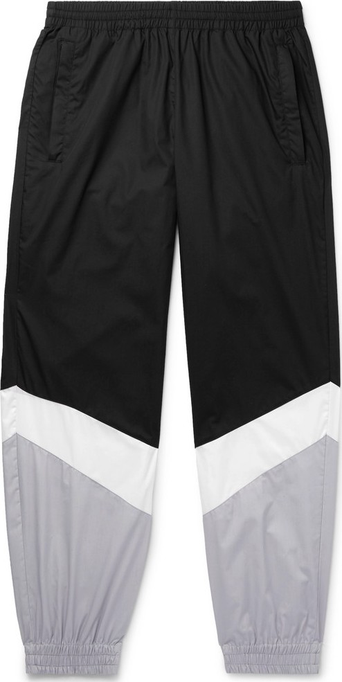 Vetements Tapered Panelled Coated-Cotton Sweatpants