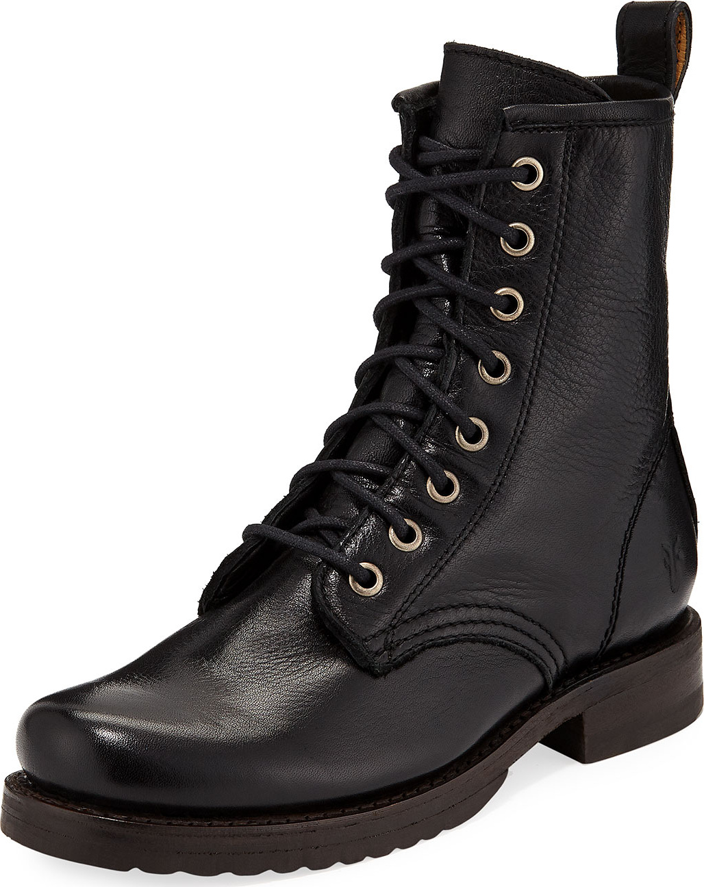 Frye Veronica Leather Combat Booties