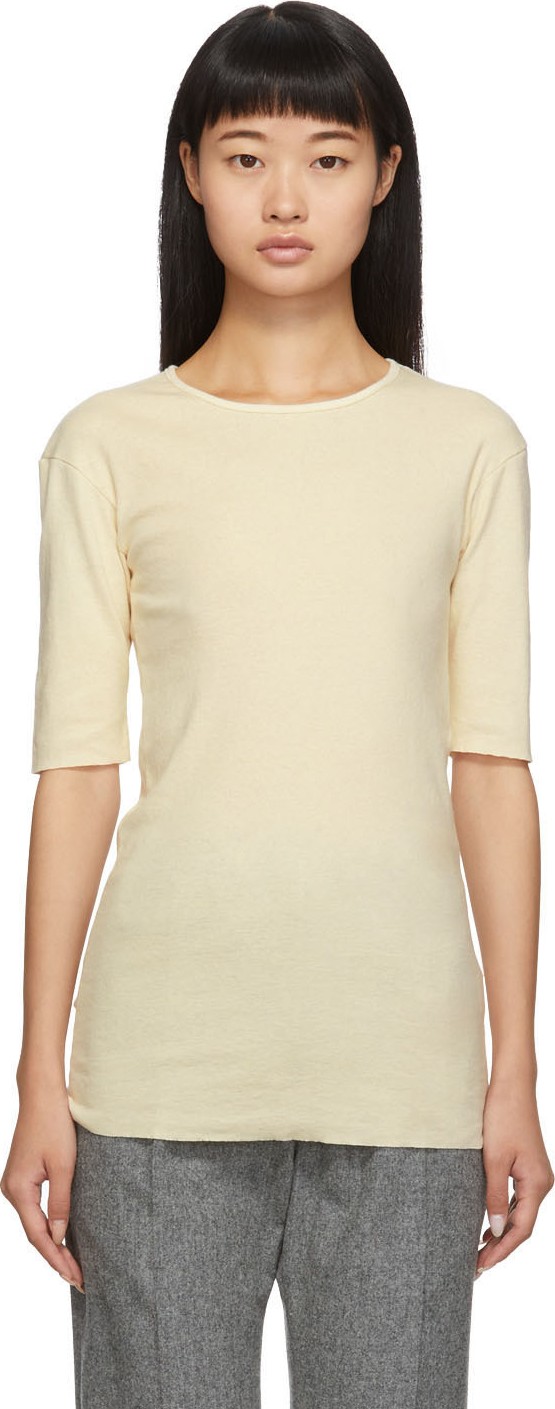 Lauren Manoogian SSENSE Exclusive Off-White Cashmere T-Shirt