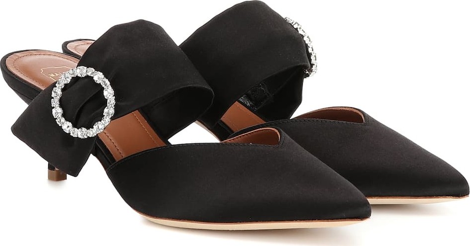 Malone Souliers Maite 45 embellished satin mules