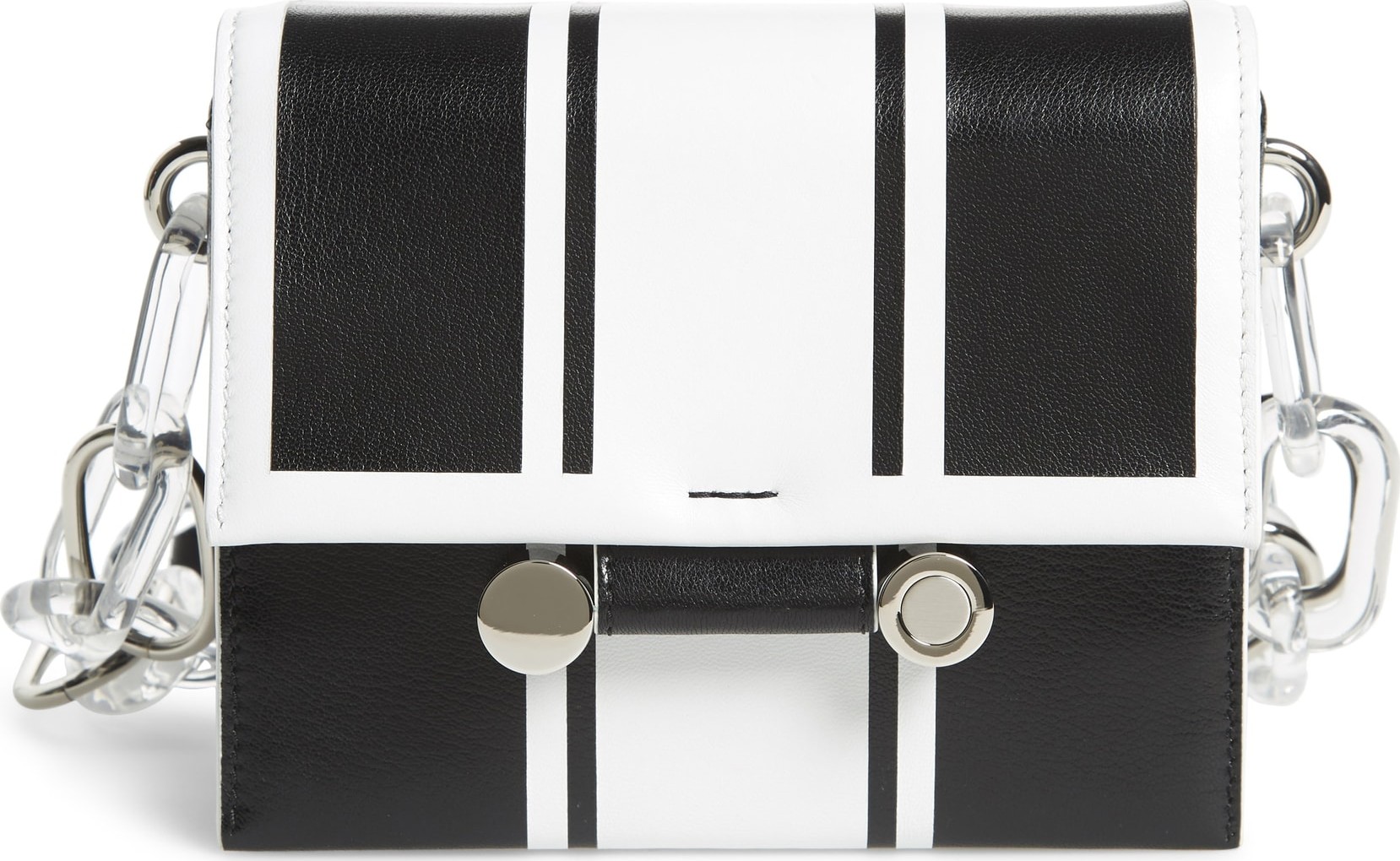 Marni Caddy Racing Stripe Leather Shoulder Bag