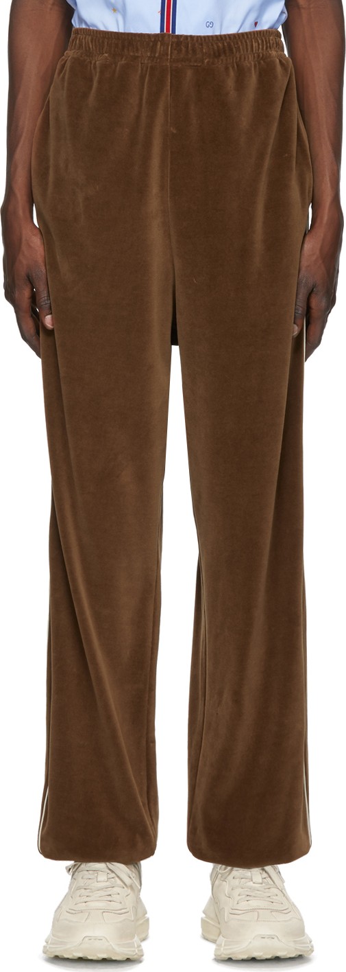Gucci Brown Loose Chenille Lounge Pants