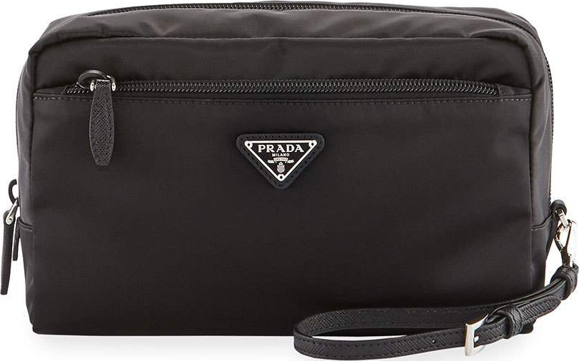 Prada XLG Front-Zip Cosmetics Pouch