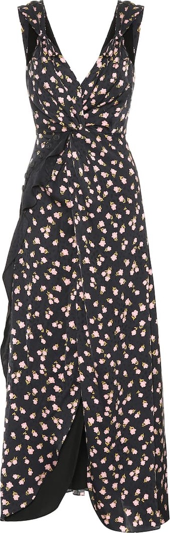 Self Portrait Ruffle-trimmed floral dress