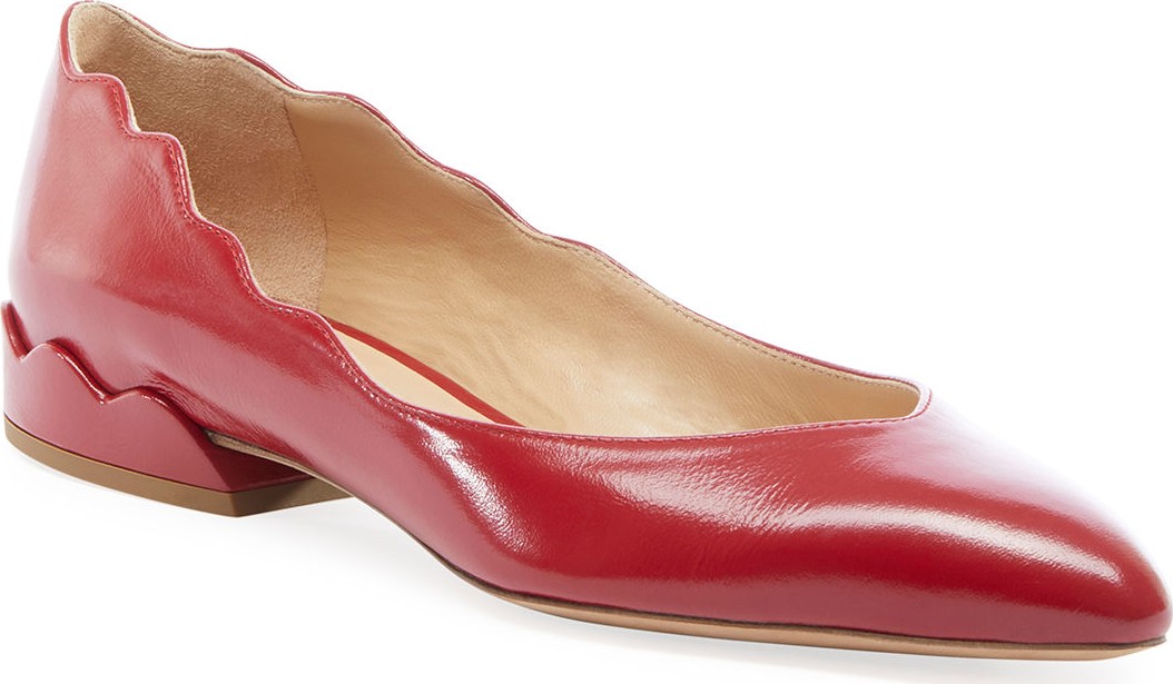 Chloe Laurena Scalloped Ballet Flats
