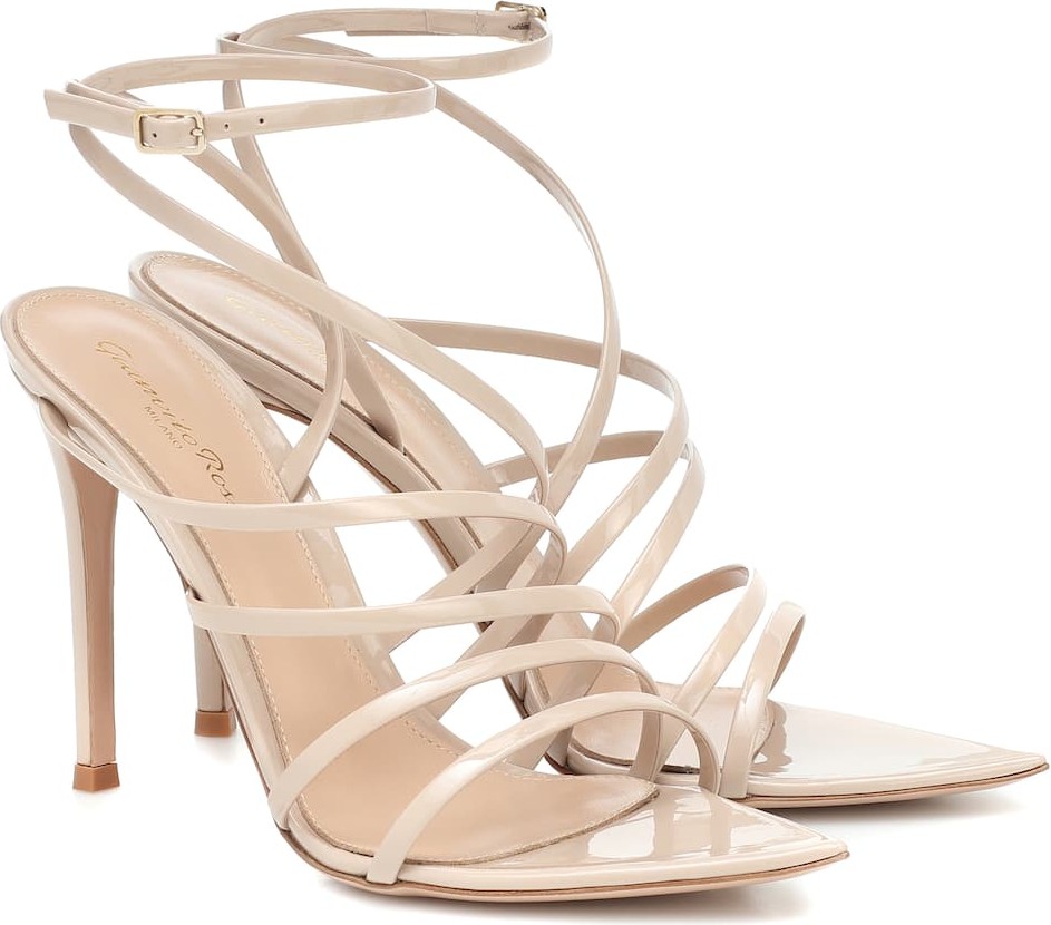 Gianvito Rossi Eclypse 105 patent leather sandals