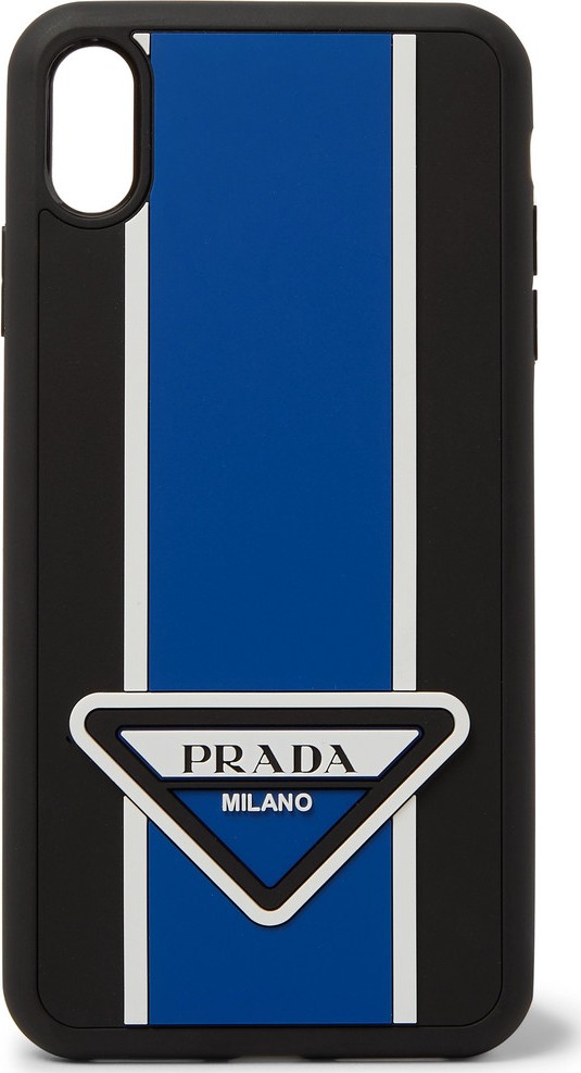 Prada Logo-Detailed Rubber iPhone XS Max Case