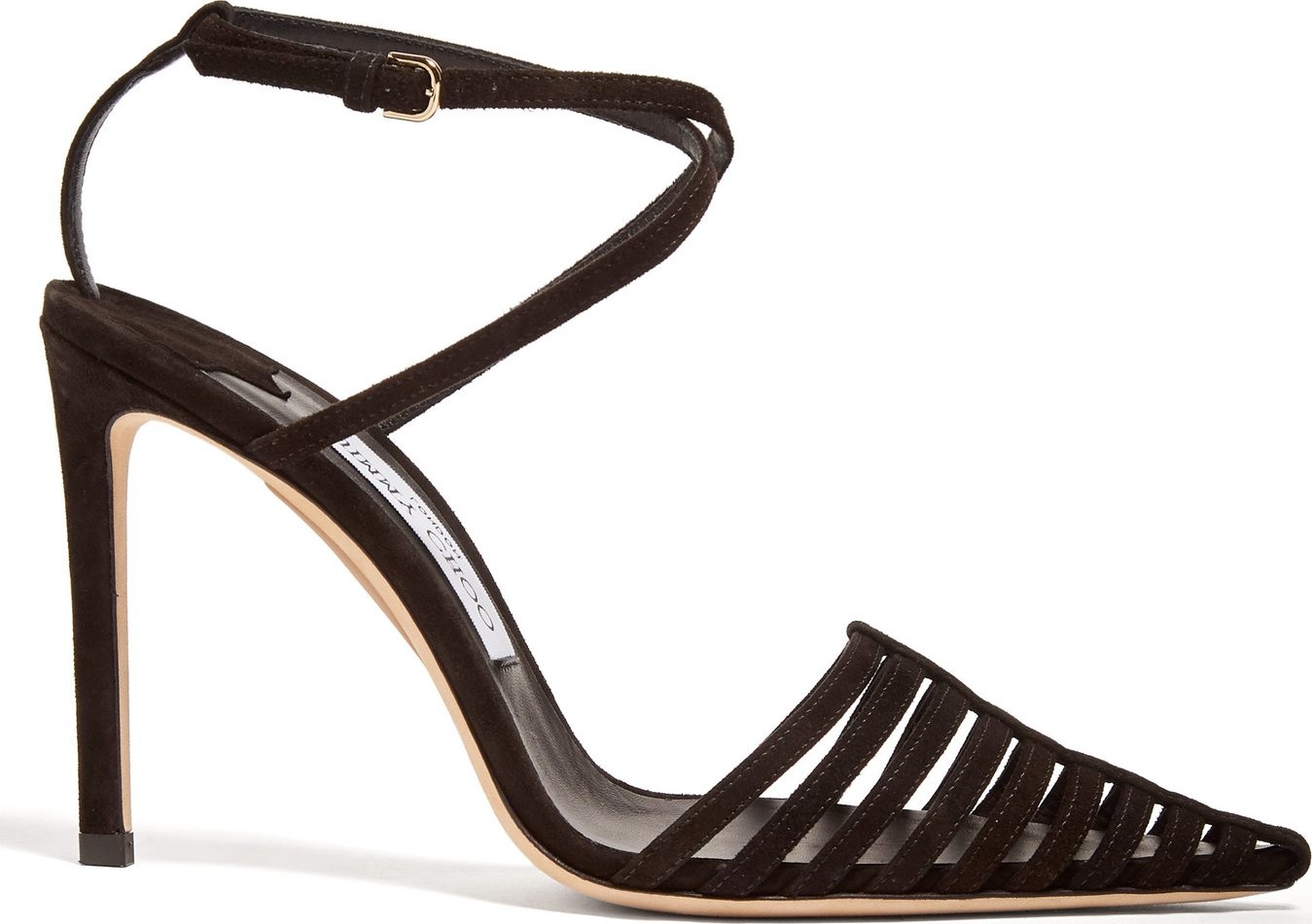 Jimmy Choo Thu 100 suede cage heels