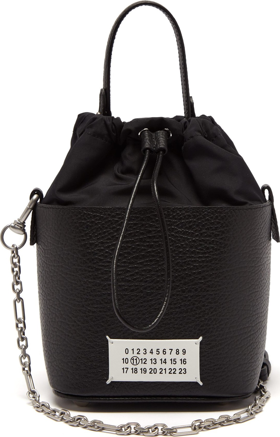 Maison Margiela Grained-leather bucket bag