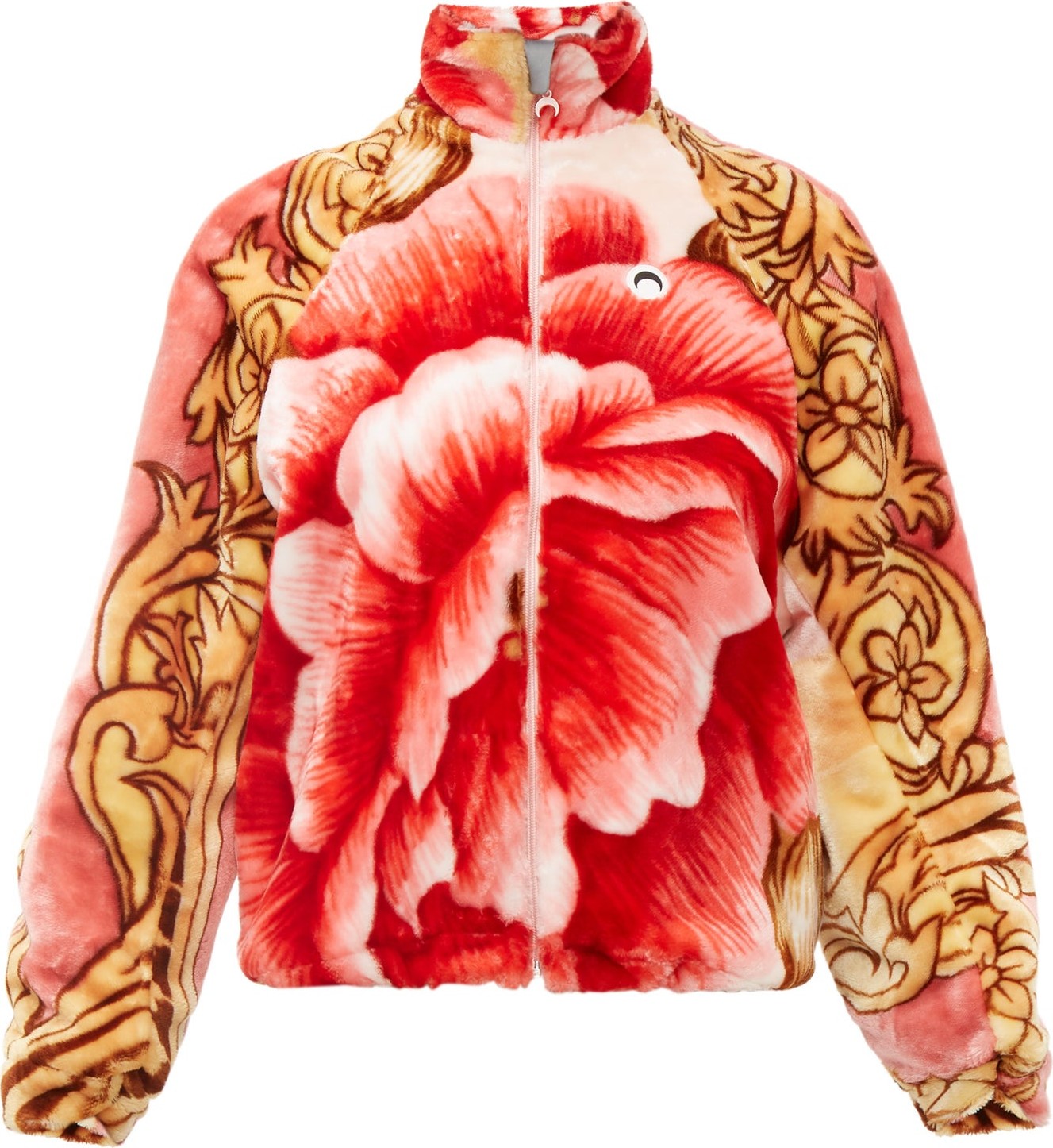 Marine Serre Floral-print fleece jacket