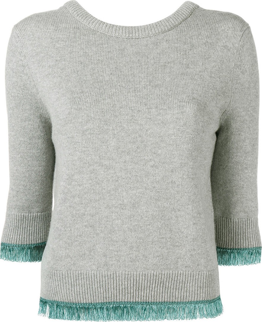 Chloe cashmere Sweater with fringe Detail