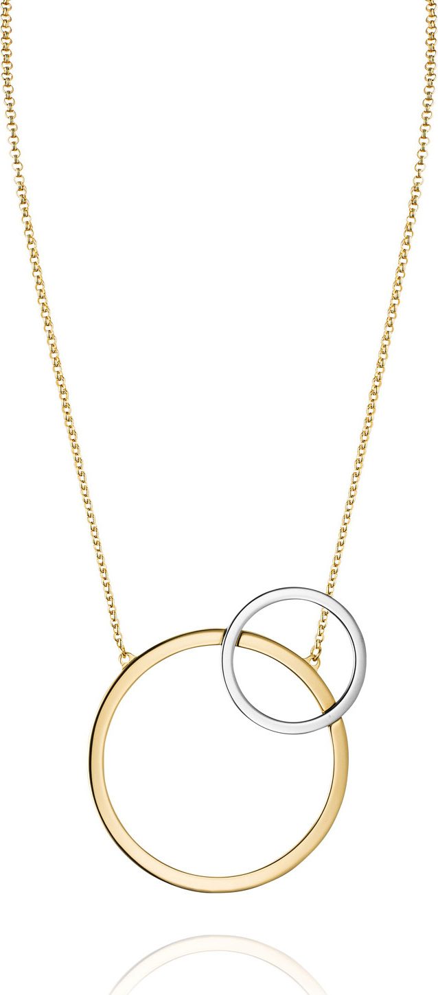 Vita Fede Sole Two-Tone Circle Necklace