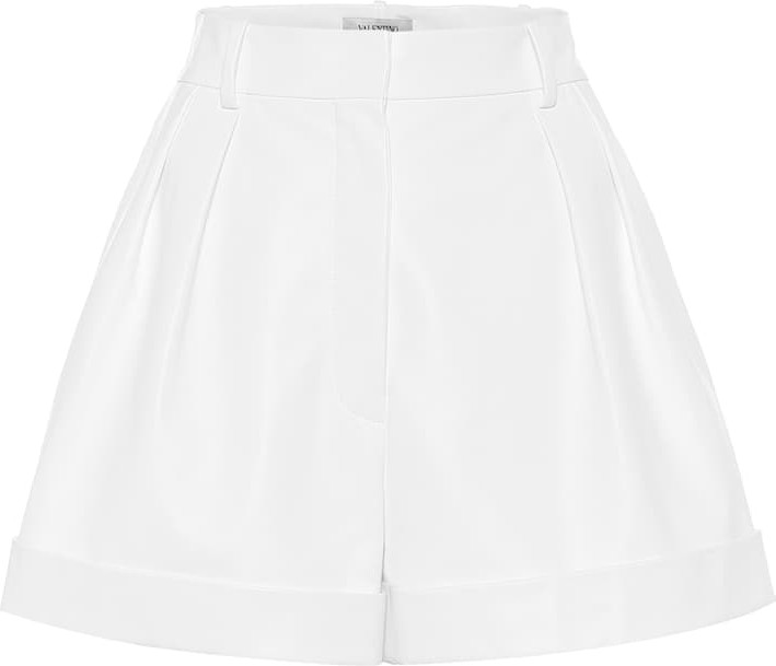 Valentino High-rise cotton-blend shorts