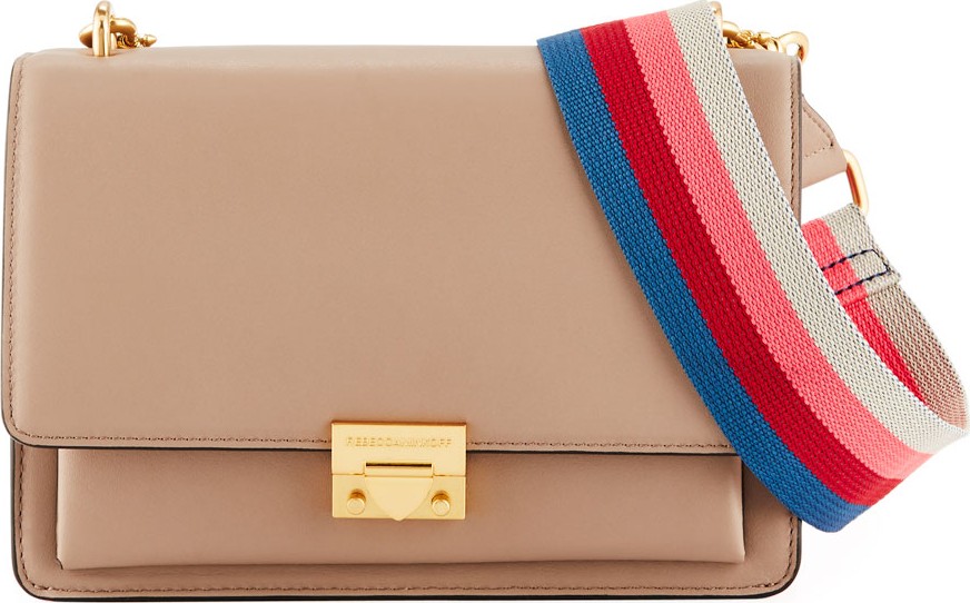 Rebecca Minkoff Christy Medium Leather Shoulder Bag with Web Strap