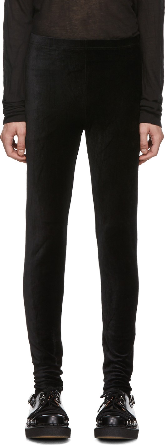 Comme Des Garçons Homme Plus Black Velour Pants