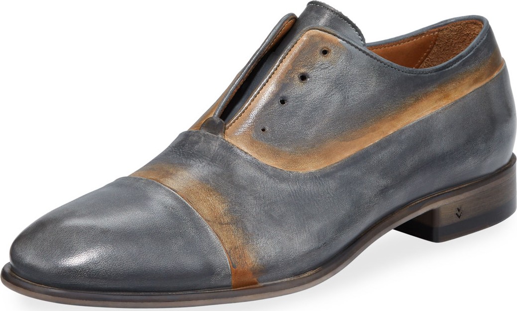 John Varvatos Men's Eldridge Laceless Leather Oxfords
