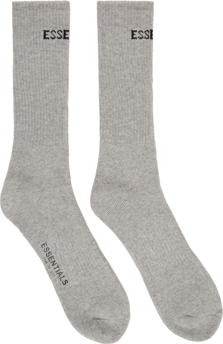 Essentials Grey Cotton Socks