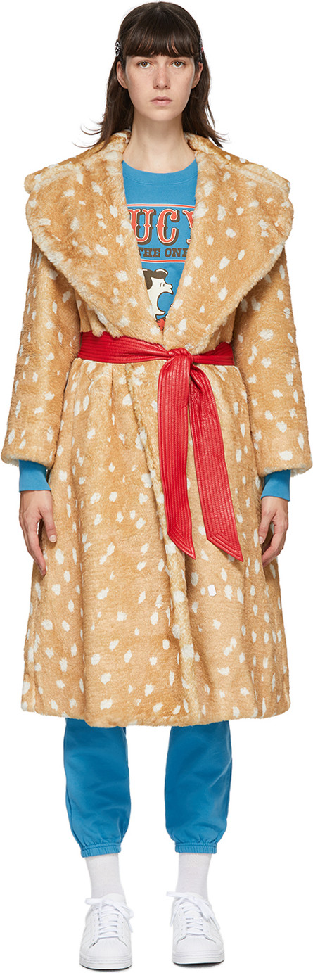 MARC JACOBS - Brown Faux-Fur Deer Coat