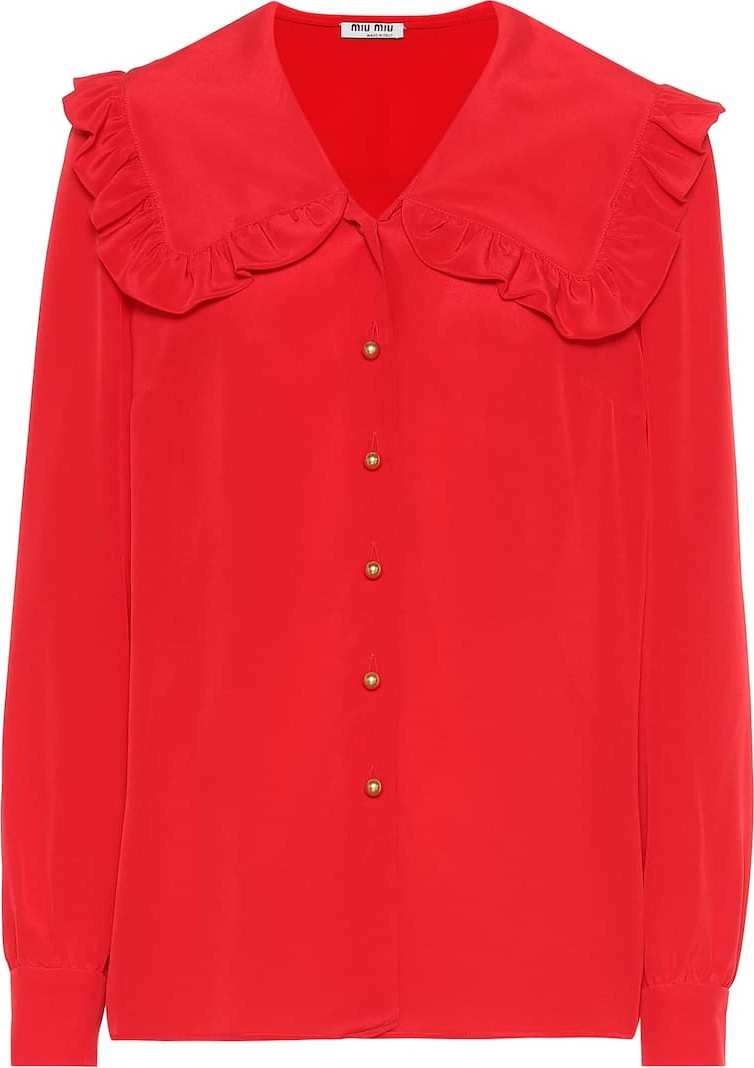 Miu Miu Silk crêpe de chine blouse