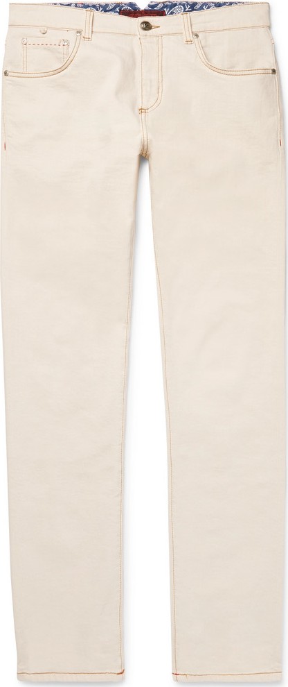 Isaia Slim-Fit Selvedge Stretch-Denim Jeans