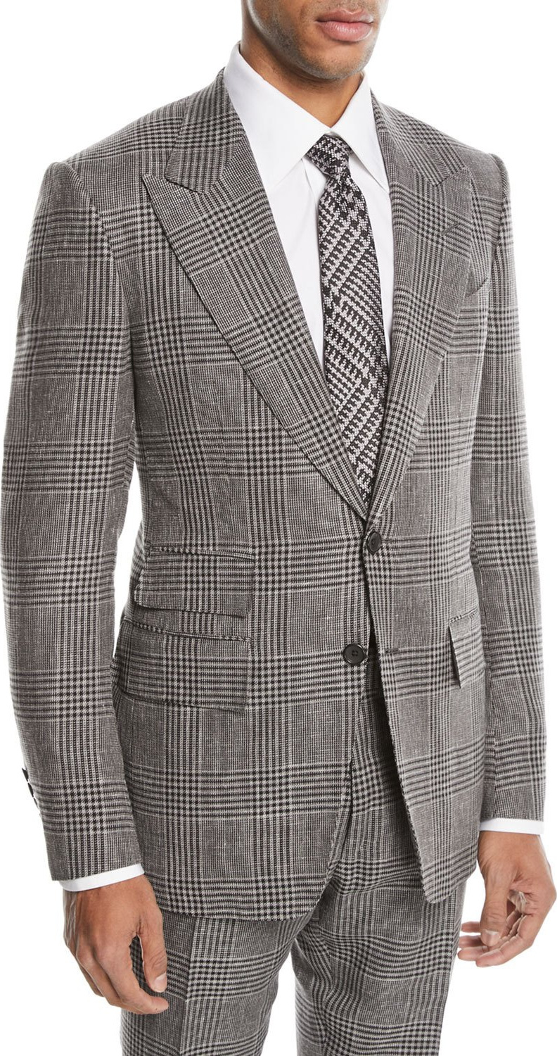 TOM FORD Shelton Large-Plaid Wool-Blend Two-Piece Suit