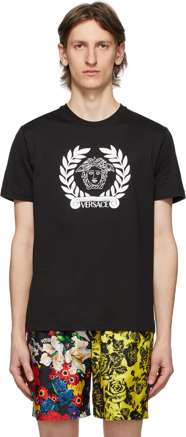Versace SSENSE Exclusive Black Laurel Medusa T-Shirt