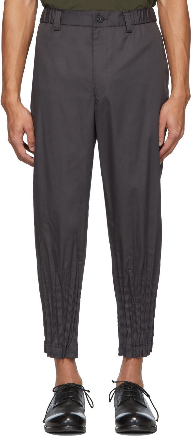 Issey Miyake Men Grey Torus Basic Trousers