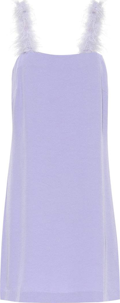 Staud Moore feather-trimmed minidress