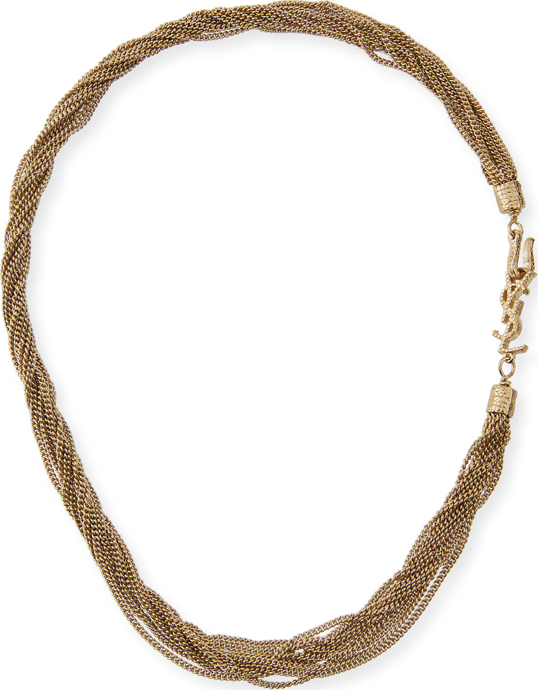 Saint Laurent Multi-Strand Twisted Chain Necklace